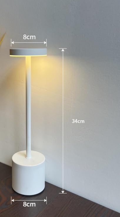 Abajur Minimalista Moderno Led Recarregável Luminária em Metal e Acrílico 3W Bateria 1800mAh (Dourado)