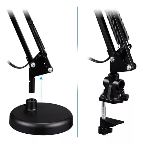 Luminária Articulada De Mesa Abajur Modelo Pixar Com Base E Garra (PRETO)