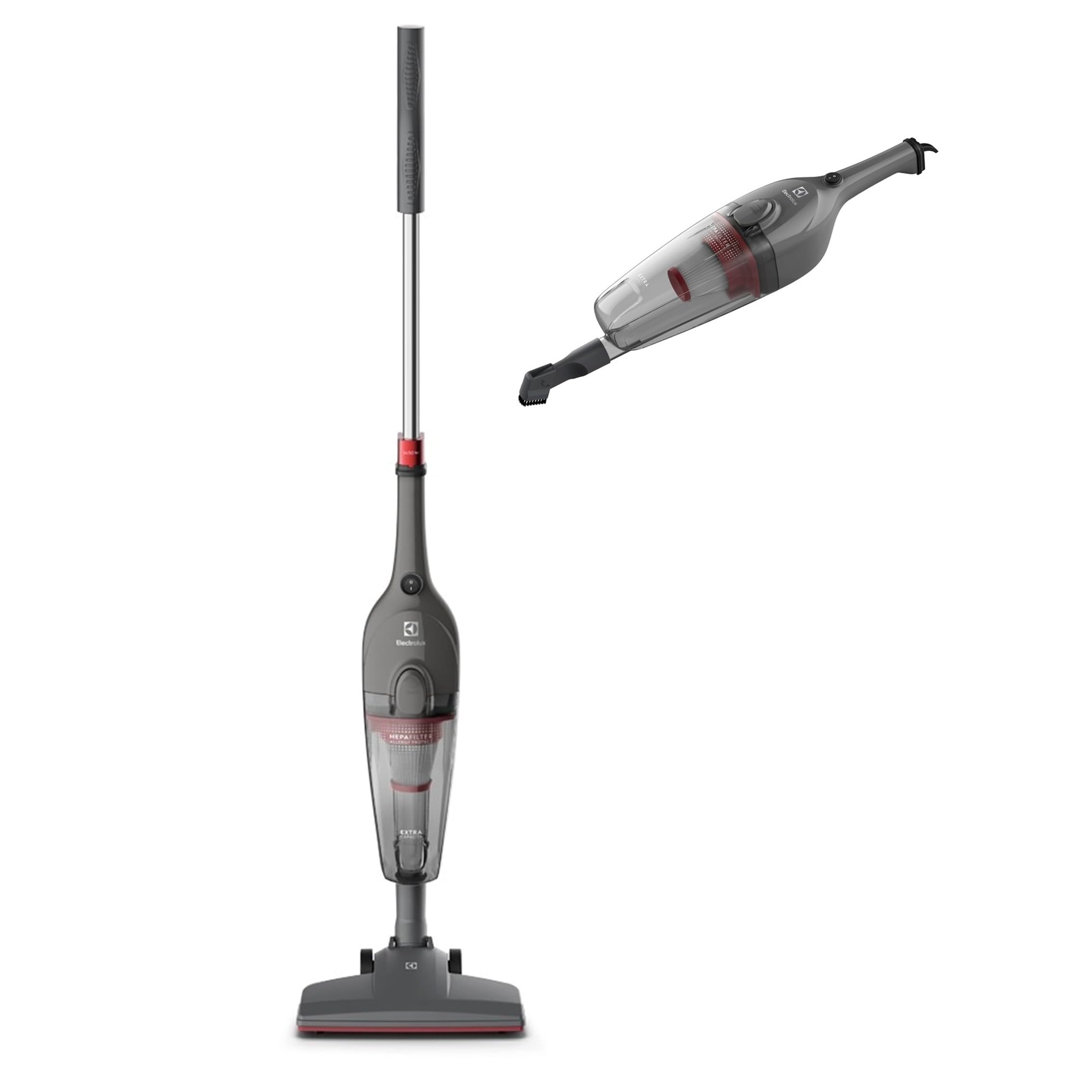 Electrolux, Aspirador pó vertical com fio portátil de mão 2 em 1 potente 1450W cabo 6m capacidade 1,6L filtro HEPA Electrolux STK15 127V Cinza Urban Grey STK