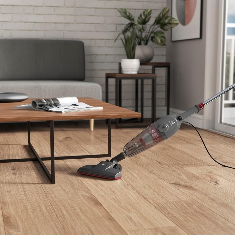 Electrolux, Aspirador pó vertical com fio portátil de mão 2 em 1 potente 1450W cabo 6m capacidade 1,6L filtro HEPA Electrolux STK15 127V Cinza Urban Grey STK