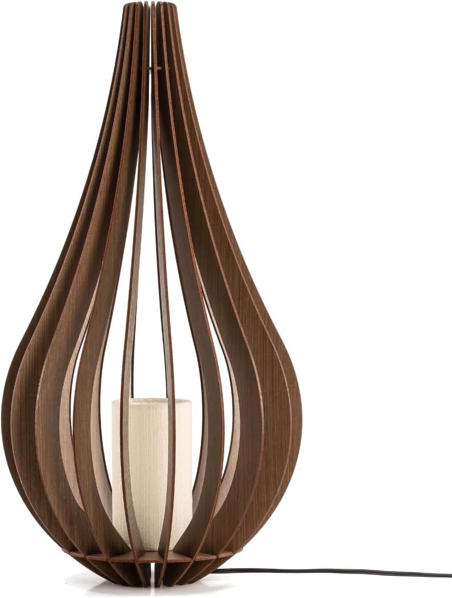 Abajur De Chão Adhara 60 Cm Madeira MDF Rústico Para Sala