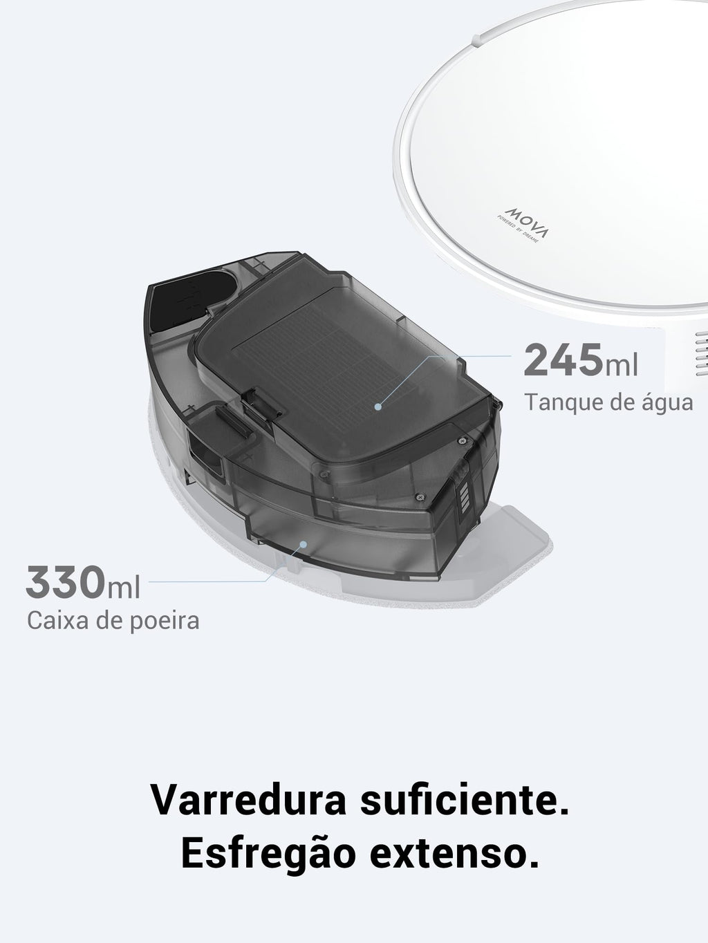 DREAME D9 Max Gen 2 Robô Aspirador de Pó e Passa Pano, 6000Pa, Para Pisos e Pelos de Pets, 285 Min Autonomia, Navegação LDS 360°,Mapeamento Multinível, App/Voz(Alexa/Google), Bivolt