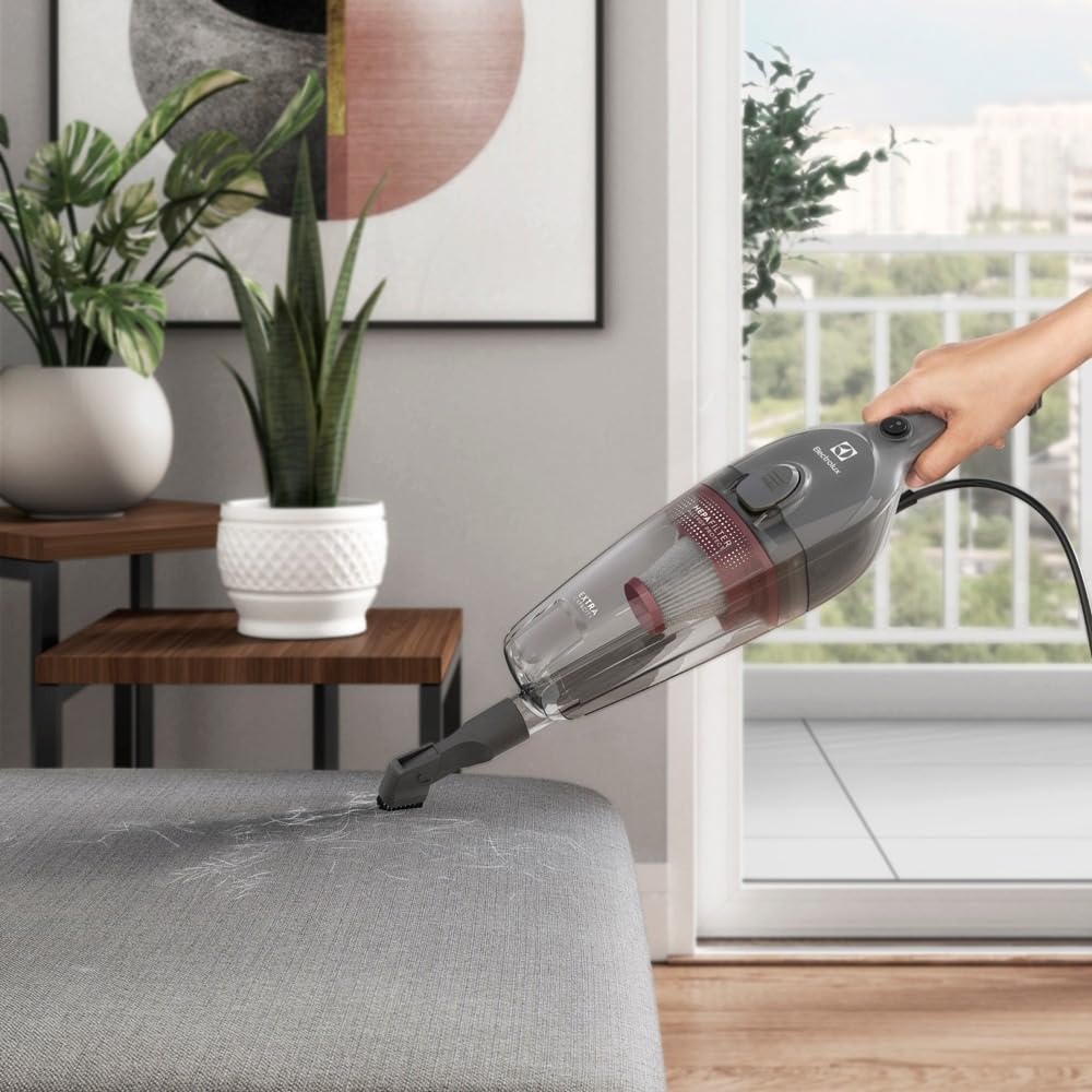 Electrolux, Aspirador pó vertical com fio portátil de mão 2 em 1 potente 1450W cabo 6m capacidade 1,6L filtro HEPA Electrolux STK15 127V Cinza Urban Grey STK