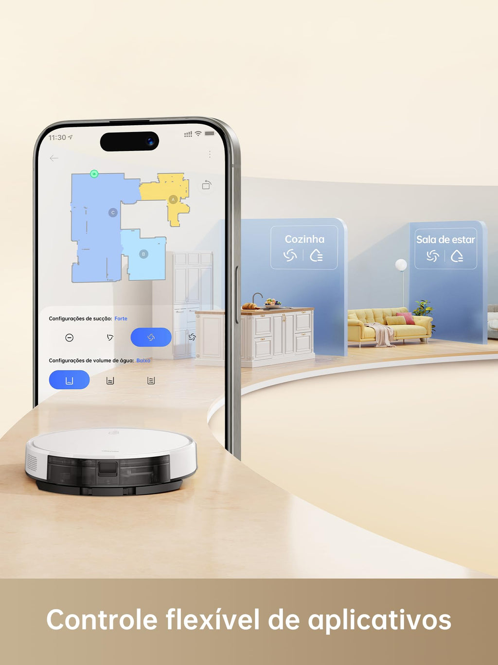 DREAME D9 Max Gen 2 Robô Aspirador de Pó e Passa Pano, 6000Pa, Para Pisos e Pelos de Pets, 285 Min Autonomia, Navegação LDS 360°,Mapeamento Multinível, App/Voz(Alexa/Google), Bivolt