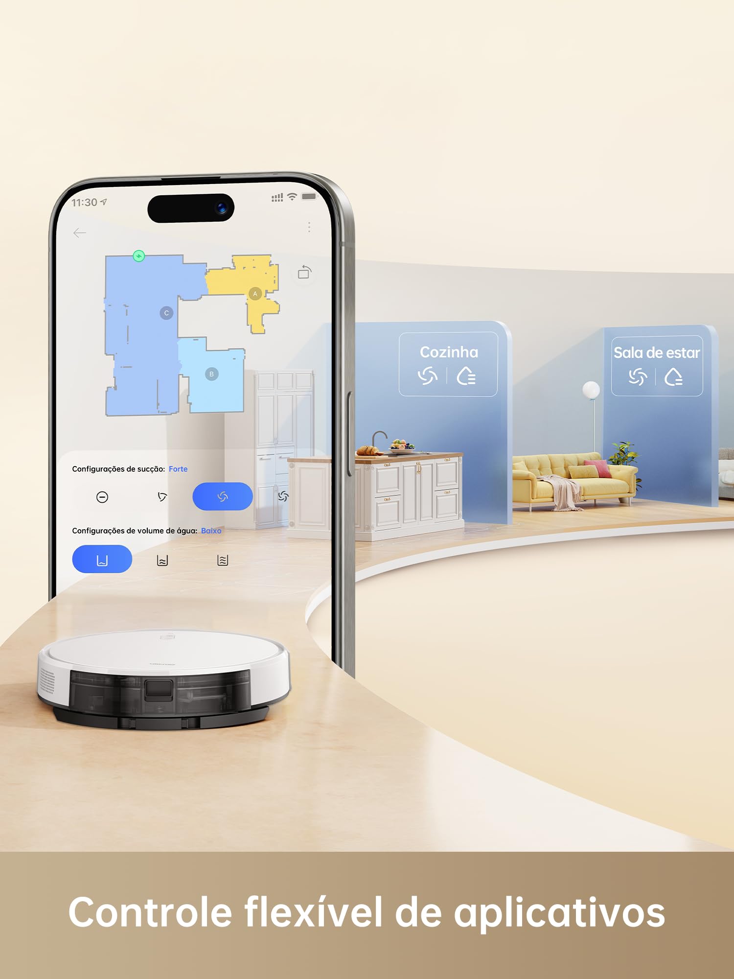 DREAME D9 Max Gen 2 Robô Aspirador de Pó e Passa Pano, 6000Pa, Para Pisos e Pelos de Pets, 285 Min Autonomia, Navegação LDS 360°,Mapeamento Multinível, App/Voz(Alexa/Google), Bivolt