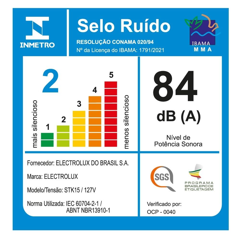Electrolux, Aspirador pó vertical com fio portátil de mão 2 em 1 potente 1450W cabo 6m capacidade 1,6L filtro HEPA Electrolux STK15 127V Cinza Urban Grey STK