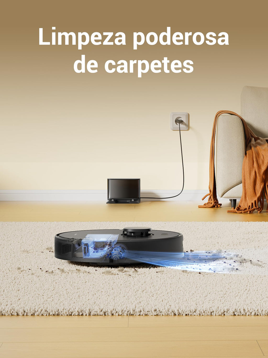 DREAME D9 Max Gen 2 Robô Aspirador de Pó e Passa Pano, 6000Pa, Para Pisos e Pelos de Pets, 285 Min Autonomia, Navegação LDS 360°,Mapeamento Multinível, App/Voz(Alexa/Google), Bivolt