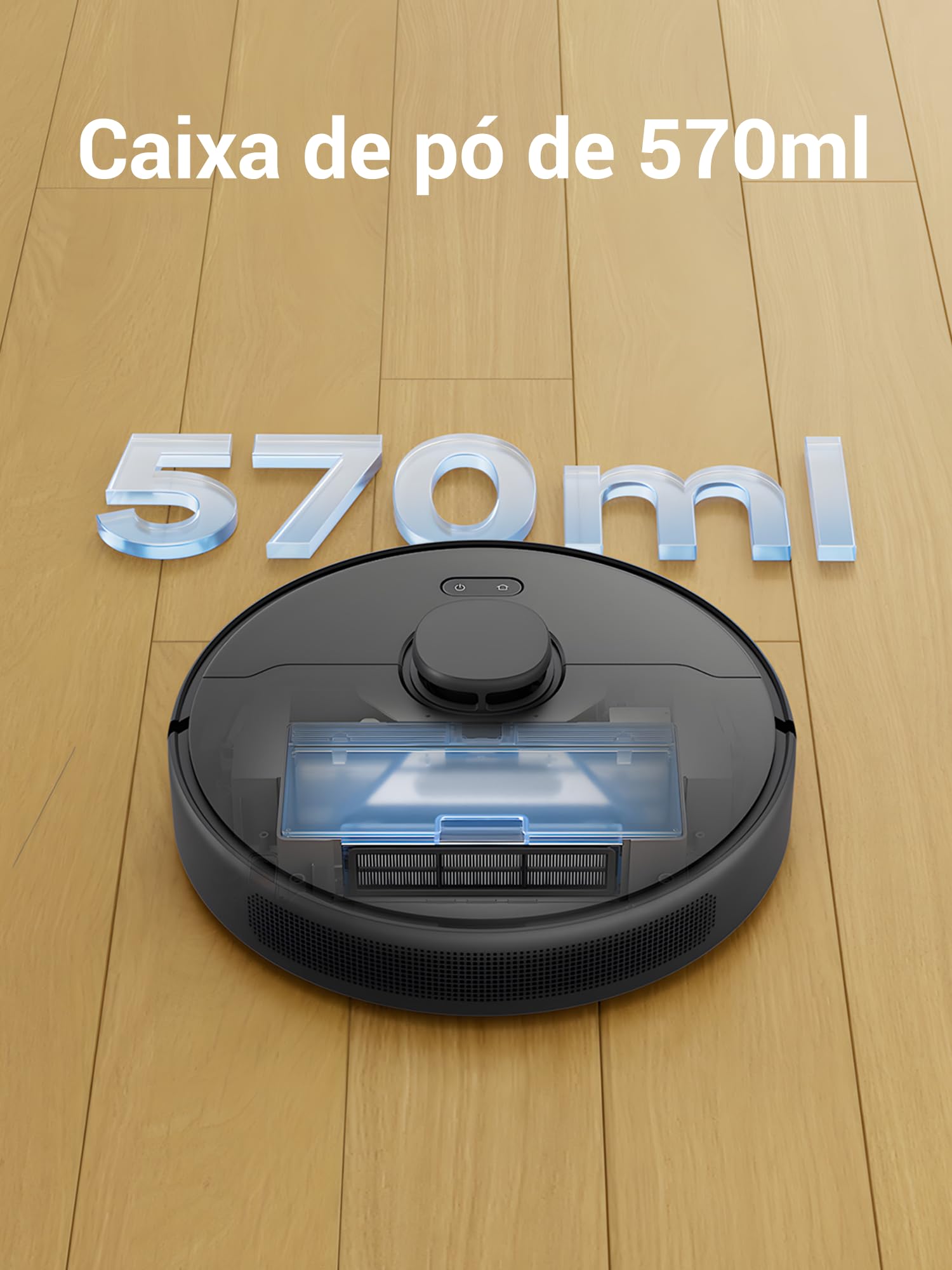 DREAME D9 Max Gen 2 Robô Aspirador de Pó e Passa Pano, 6000Pa, Para Pisos e Pelos de Pets, 285 Min Autonomia, Navegação LDS 360°,Mapeamento Multinível, App/Voz(Alexa/Google), Bivolt
