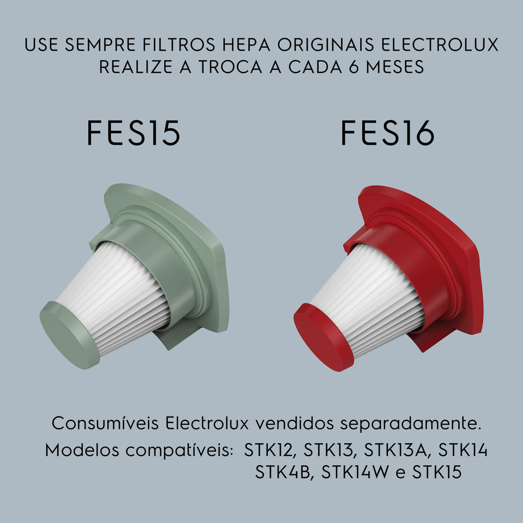 Electrolux, Aspirador pó vertical com fio portátil de mão 2 em 1 potente 1450W cabo 6m capacidade 1,6L filtro HEPA Electrolux STK15 127V Cinza Urban Grey STK