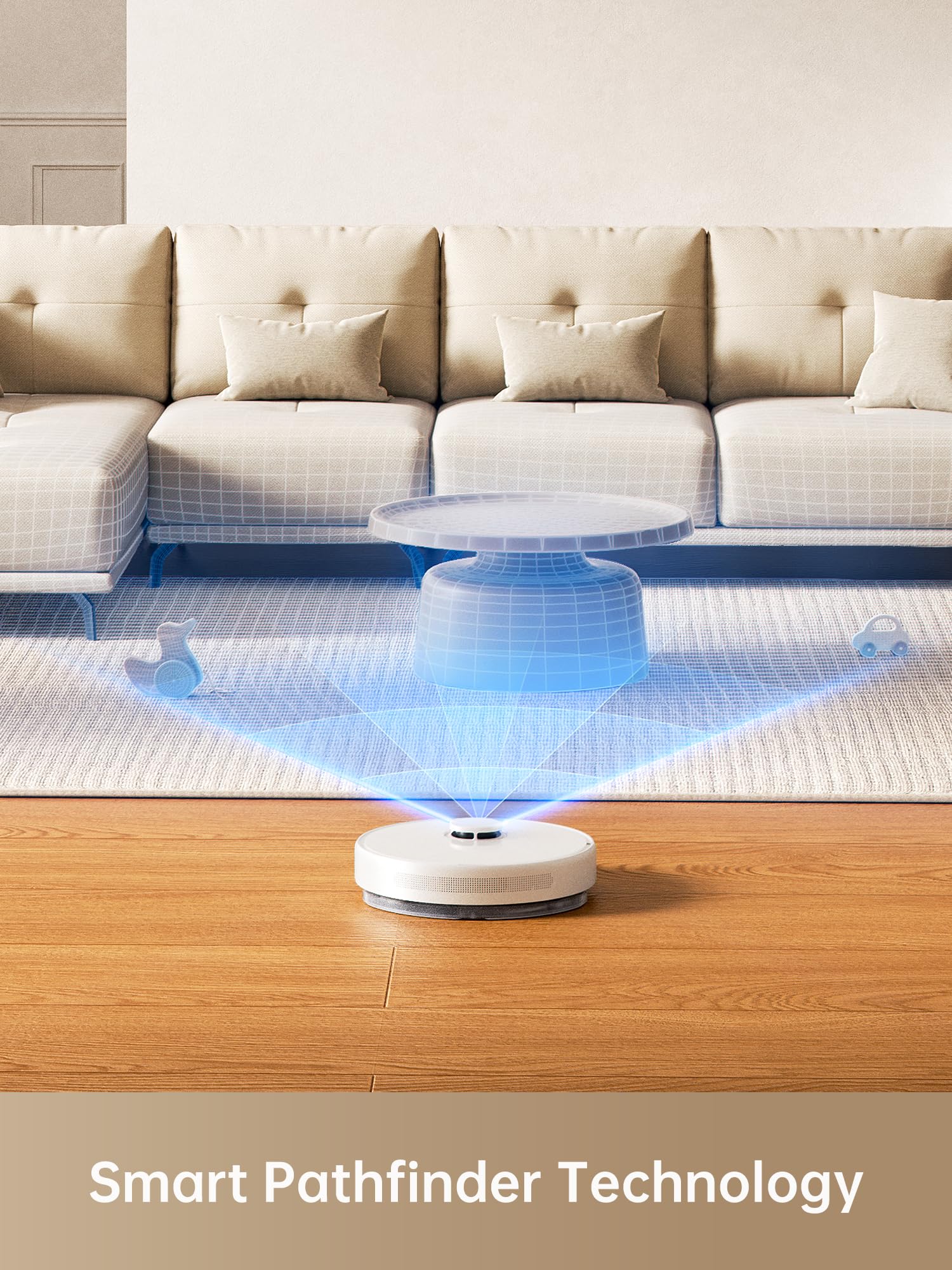 DREAME D9 Max Gen 2 Robô Aspirador de Pó e Passa Pano, 6000Pa, Para Pisos e Pelos de Pets, 285 Min Autonomia, Navegação LDS 360°,Mapeamento Multinível, App/Voz(Alexa/Google), Bivolt