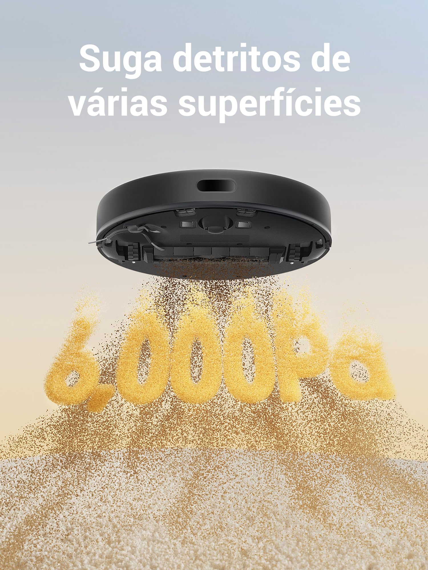 DREAME D9 Max Gen 2 Robô Aspirador de Pó e Passa Pano, 6000Pa, Para Pisos e Pelos de Pets, 285 Min Autonomia, Navegação LDS 360°,Mapeamento Multinível, App/Voz(Alexa/Google), Bivolt
