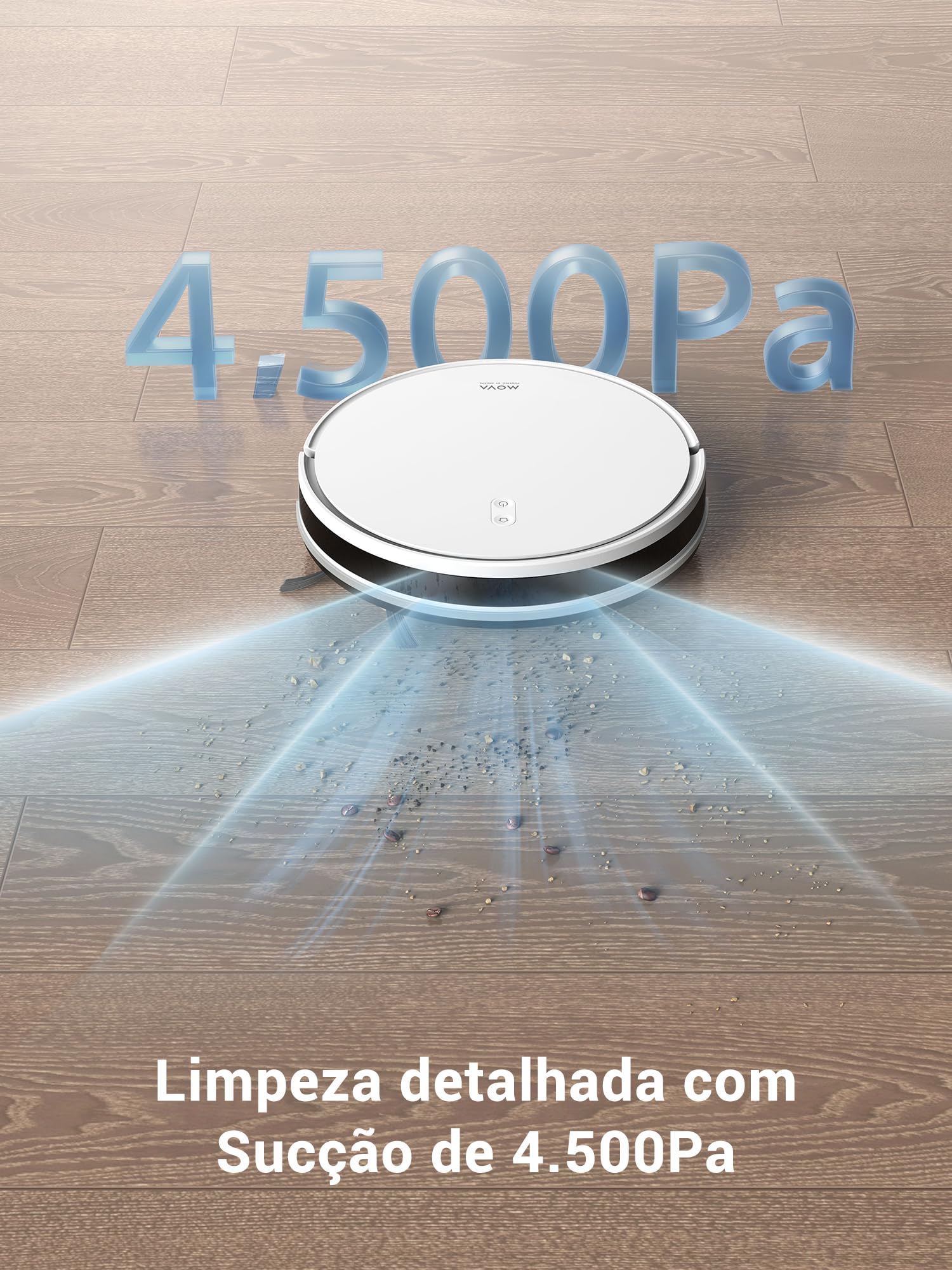 DREAME D9 Max Gen 2 Robô Aspirador de Pó e Passa Pano, 6000Pa, Para Pisos e Pelos de Pets, 285 Min Autonomia, Navegação LDS 360°,Mapeamento Multinível, App/Voz(Alexa/Google), Bivolt
