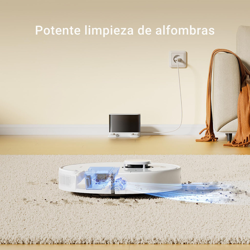 DREAME D9 Max Gen 2 Robô Aspirador de Pó e Passa Pano, 6000Pa, Para Pisos e Pelos de Pets, 285 Min Autonomia, Navegação LDS 360°,Mapeamento Multinível, App/Voz(Alexa/Google), Bivolt